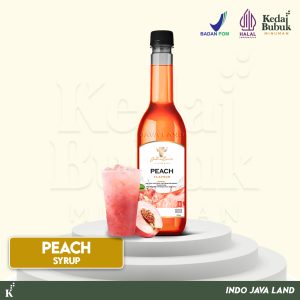 Javaland Peach Syrup Menghadirkan Rasa Peach Yang Fresh, Juicy, Dan Ringan. Cocok Untuk Berbagai Menu Minuman Seperti Peach Tea, Milk Tea, Smoothie, Hingga Soda.